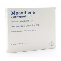 Bepanthene 500mg, Dexpanthenol, 6 Ampoules de 2ml, Solution Injectable