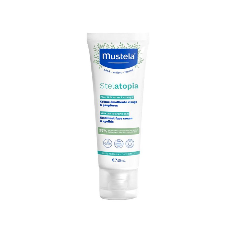 Emollient Face & Eyelid Cream - Hydrate & Protect - Mustela - 40 ml