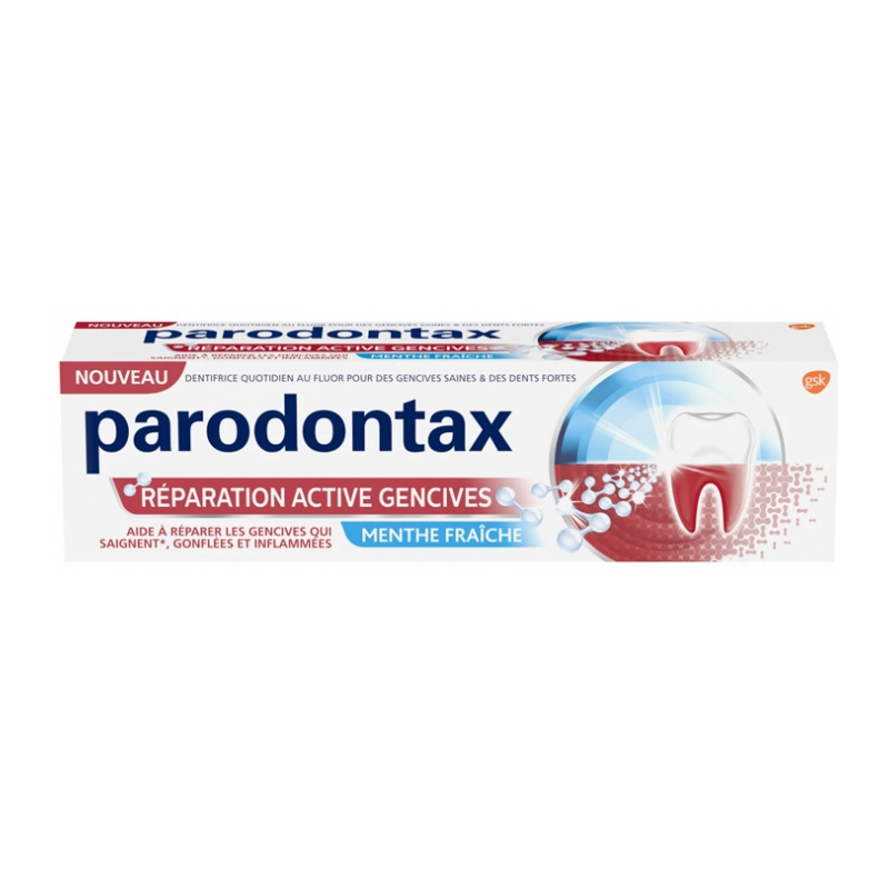 Dentifrice Réparation Active Gencives - Saignements - Inflammations - Parodontax - 75 ml