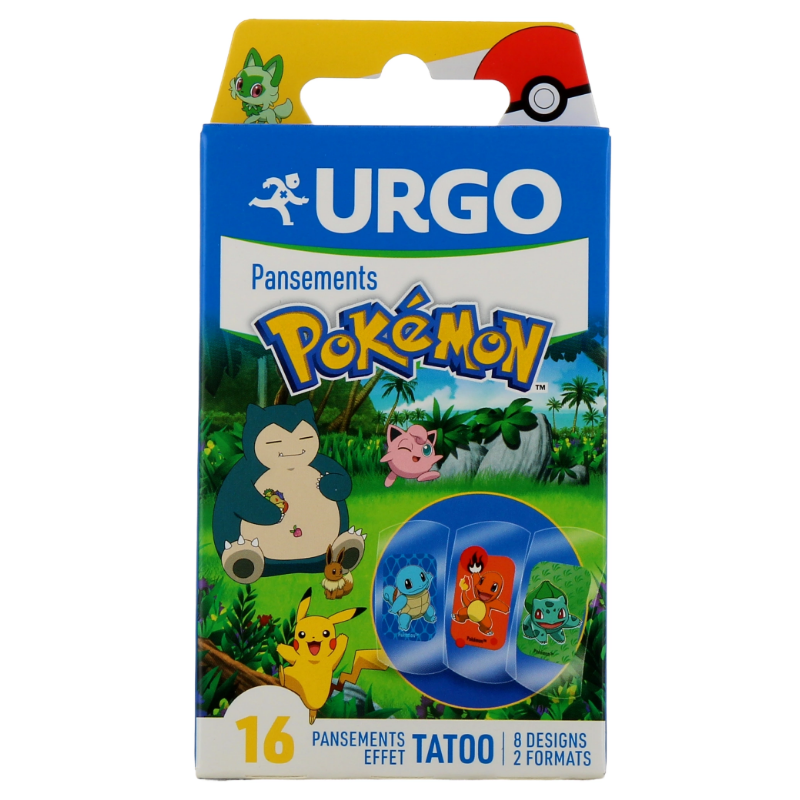 Pokémon Dressings - Urgo - 2 Sizes - 16 Dressings