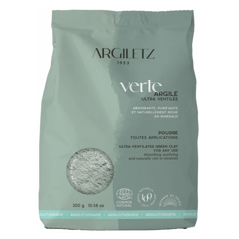 Argile Verte Naturelle - Visage Et Corps - Argiletz - 300 G