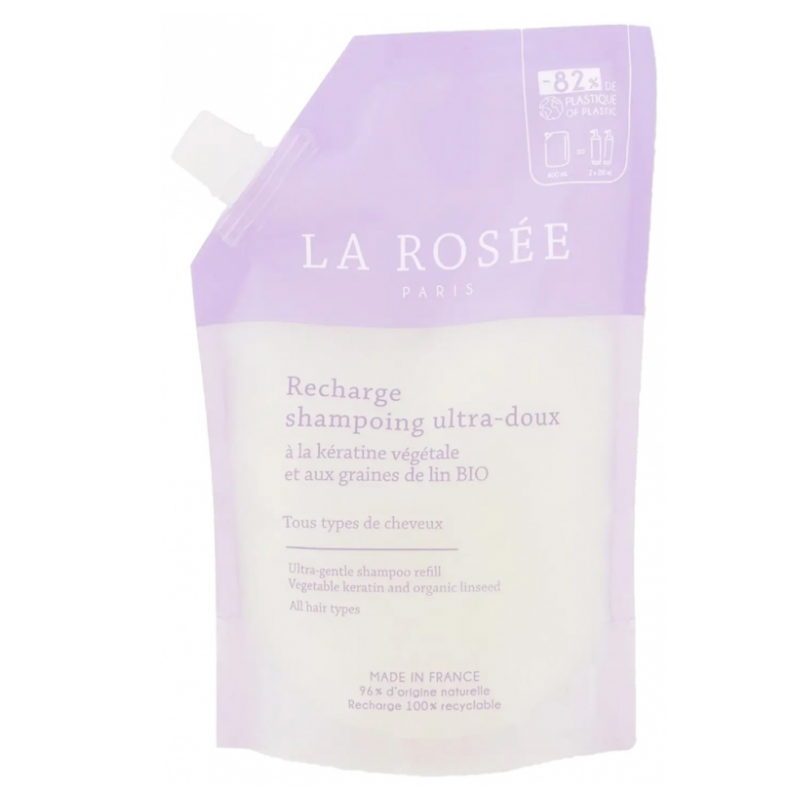 Recharge Shampoing Ultra-doux - Tous types de Cheveux - La Rosée - 400 ml