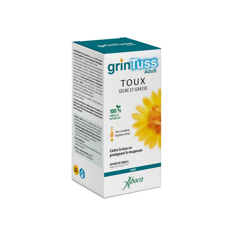 Toux Sèche et Grasse - Complexe Végétal & Miel - GrinTuss - 180g