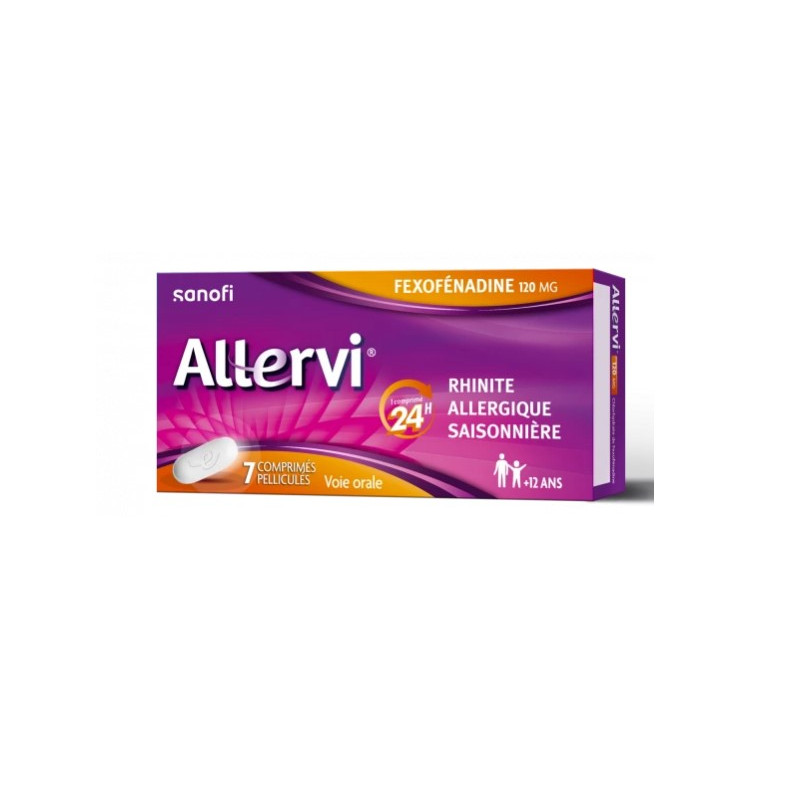 Allervi - Féxofénadine 120mg - Allergic Rhinitis - Box of 7