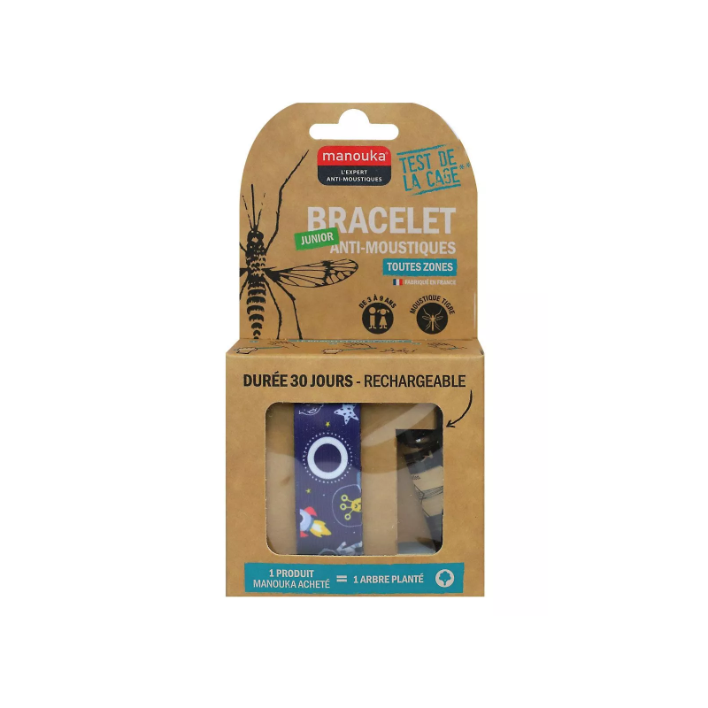 Junior Mosquito Repellent Bracelet - All Zones - Manouka - 1 Rechargeable Bracelet