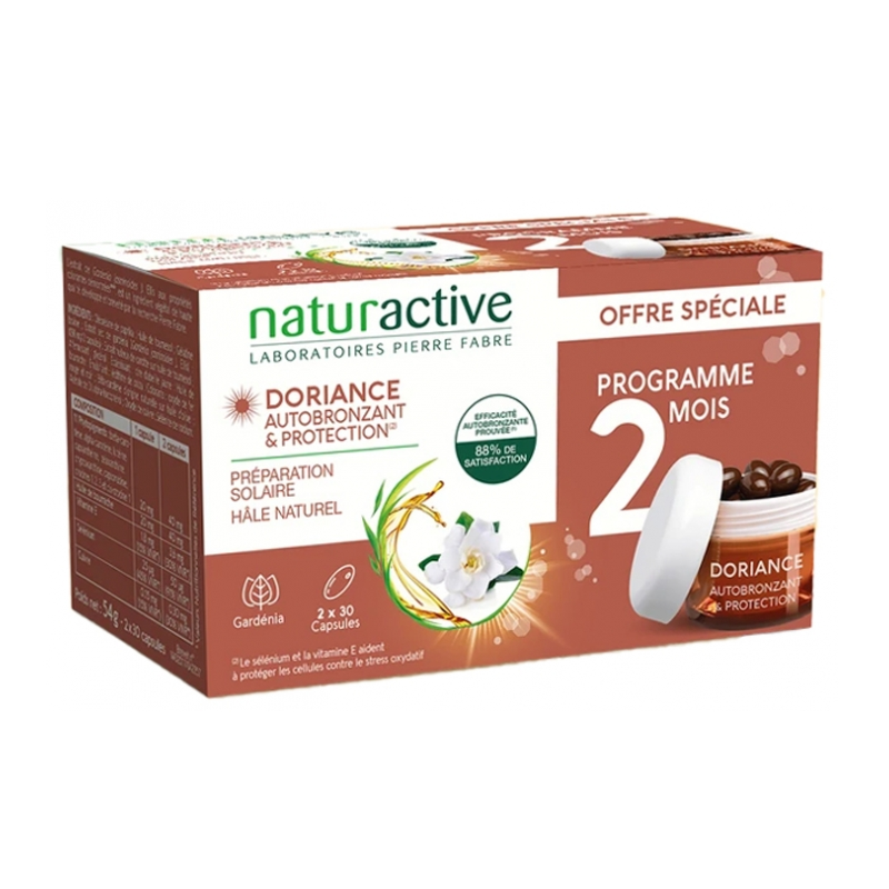 Autobronzant et protection - Doriance- Naturactive - 2x30 capsules