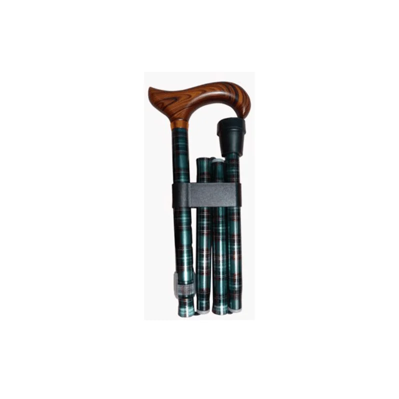 Adjustable Scottish Folding Cane - Wooden Handle - Aquaromat