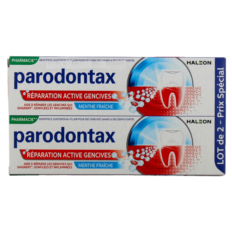 Dentifrice  Réparation Active Gencives - Saignement des Gencives - Parodontax - 2x75 ml