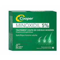 Minoxidil 5% - Moderate Hair Loss Treatment - Cooper - 3 Bottles 60 ml