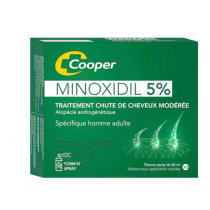 Minoxidil 5% - Traitement Chute De Cheveux Modérée - Cooper - 3 Flacons 60 ml