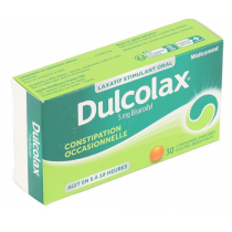 Dulcolax 5 mg Bisacodyl - Constipation Occasionnelle - 30 Comprimés Gastro Résistants