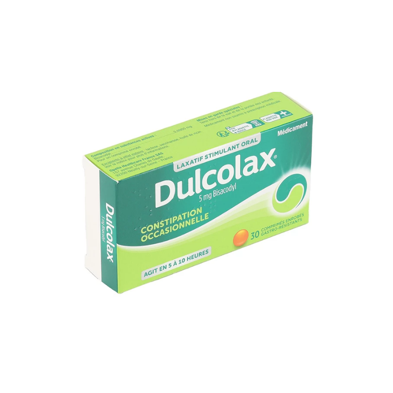 Dulcolax 5 mg Bisacodyl - Constipation Occasionnelle - 30 Comprimés Gastro Résistants