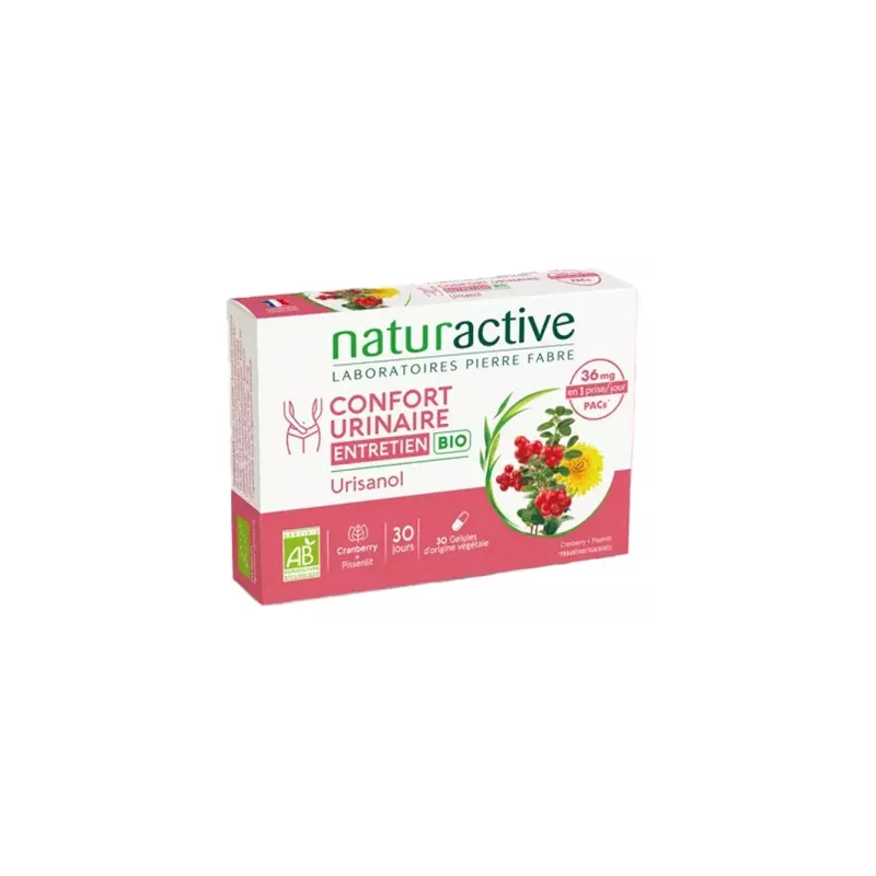 Confort Urinaire Entretien - Urisanol - Naturactive - 30 Gélules