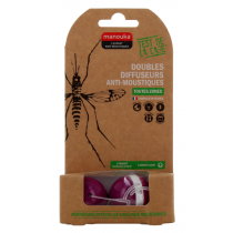 Doubles Diffuseurs Anti-moustiques - Toutes Zones - Manouka - 2 Diffuseurs