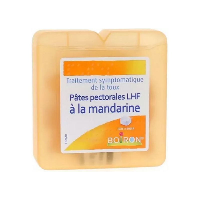 Pâtes Pectorales Mandarine - Traitement Symptomatique de La Toux - Boiron - 60g