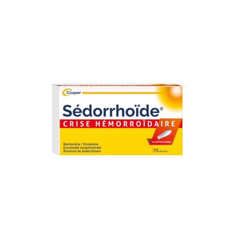 Suppositoire Crise Hémorroïdaire - Sédorrhoïde - 8 Suppositoires