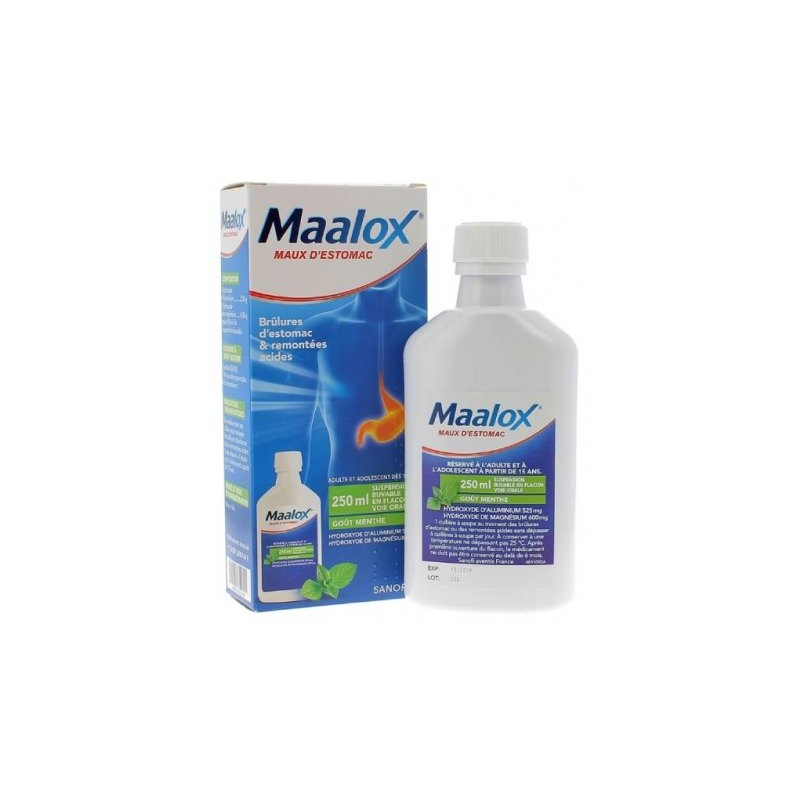 Sirop - Brûlures d'Estomac, Remontées Acides - Maalox - 250 ml