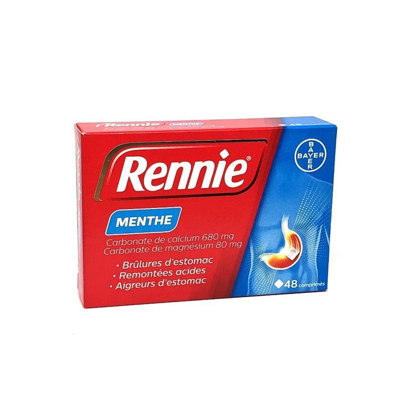 Rennie – Chewable Tablets for Heartburn and Acid Reflux (Mint Flavour) – Pack of 48