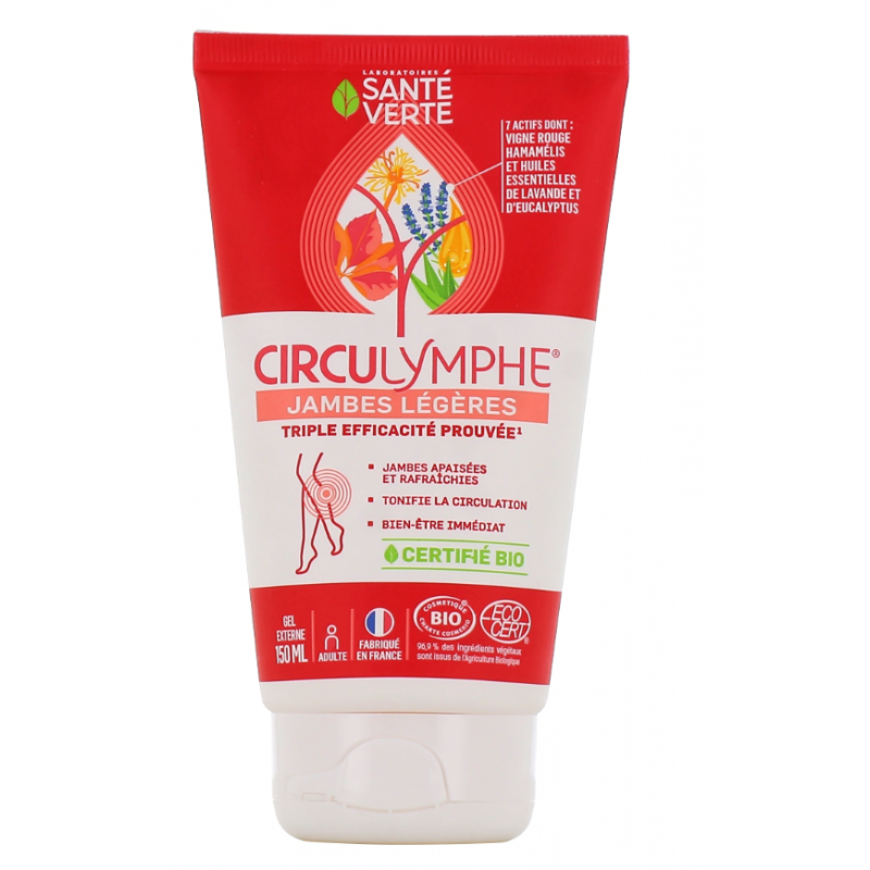 Circulymphe - Circulation veineuse, Jambes Légères - Gel Externe 150 ml - Santé verte