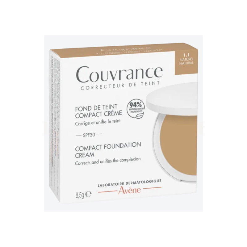 Fond de Teint - Compact Crème - Naturel - SPF 30 - Couvrance - Avène - 8,5g