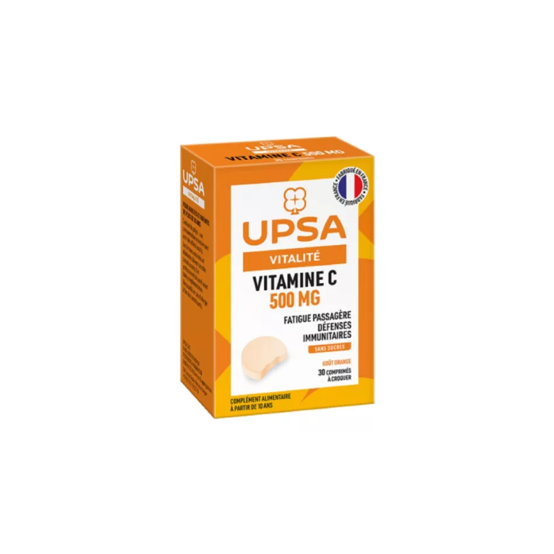 Vitamine C 500mg - Vitalité - UPSA - 20 comprimés à croquer