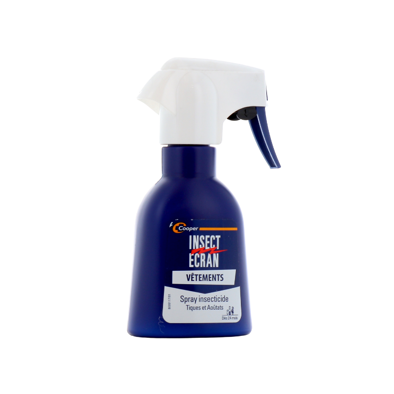 Spray Insecticide Vêtements - Tiques & Aoûtats - Insect Ecran - 200 ml