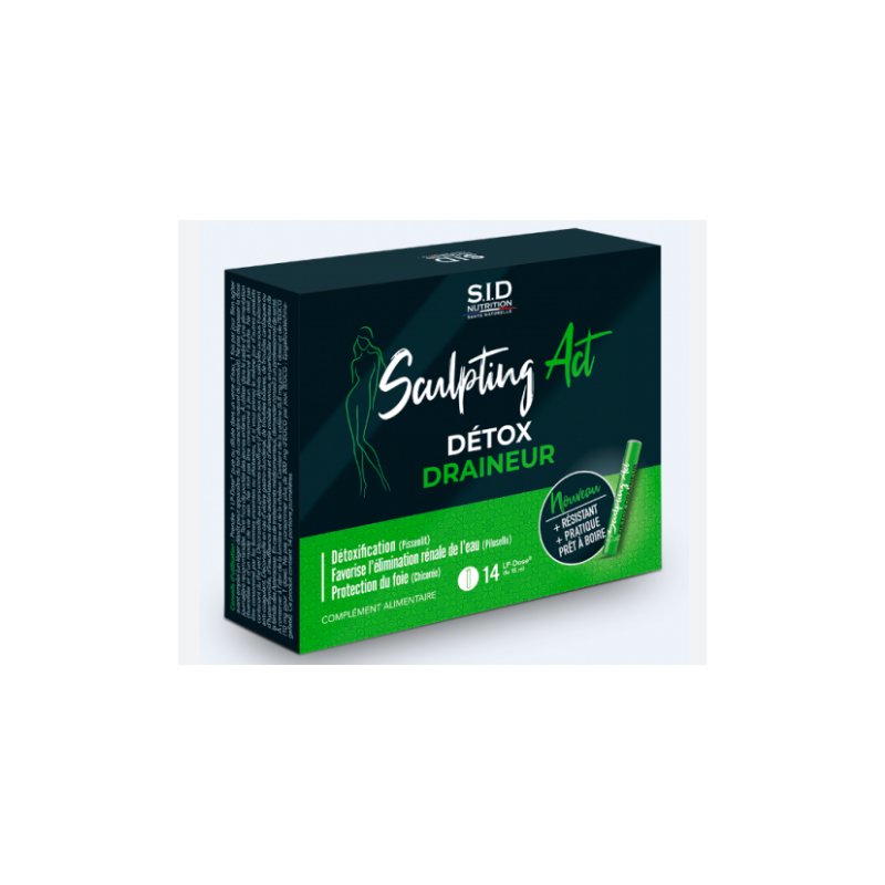 Sculpting Act - Détox Draineur - Detoxification - Elimination - Sid Nutrition - 14 Doses