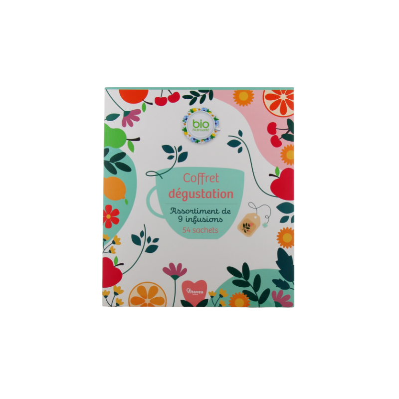 Coffret Dégustation - Assortiment de 9 infusions - Nutrisanté - 54 Sachets