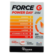 Force G - Power Day - Double Action - Vitavéa - 20 Comprimés
