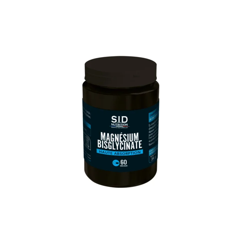 Magnésium Bisglycinate - Haute Absoption - S.I.D. Nutrition - 60 gélules