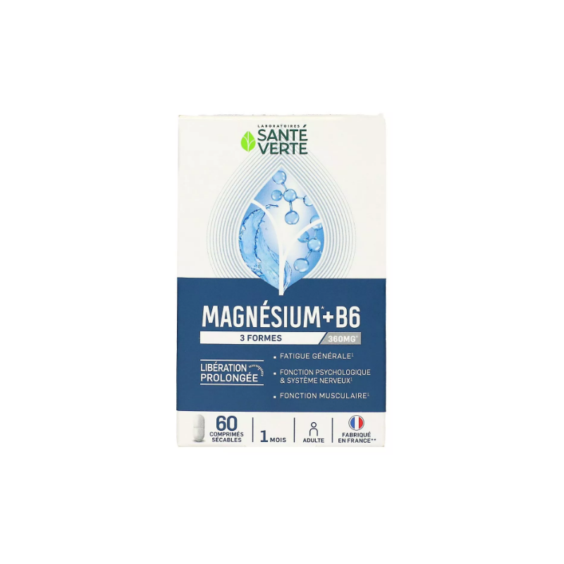 Magnesium + B6 - Fatigue - Santé Verte - 60 tablets