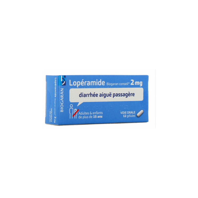 Lopéramide 2mg - Diarrhée Aiguë Passagère - Biogaran Conseil - 12 Gélules