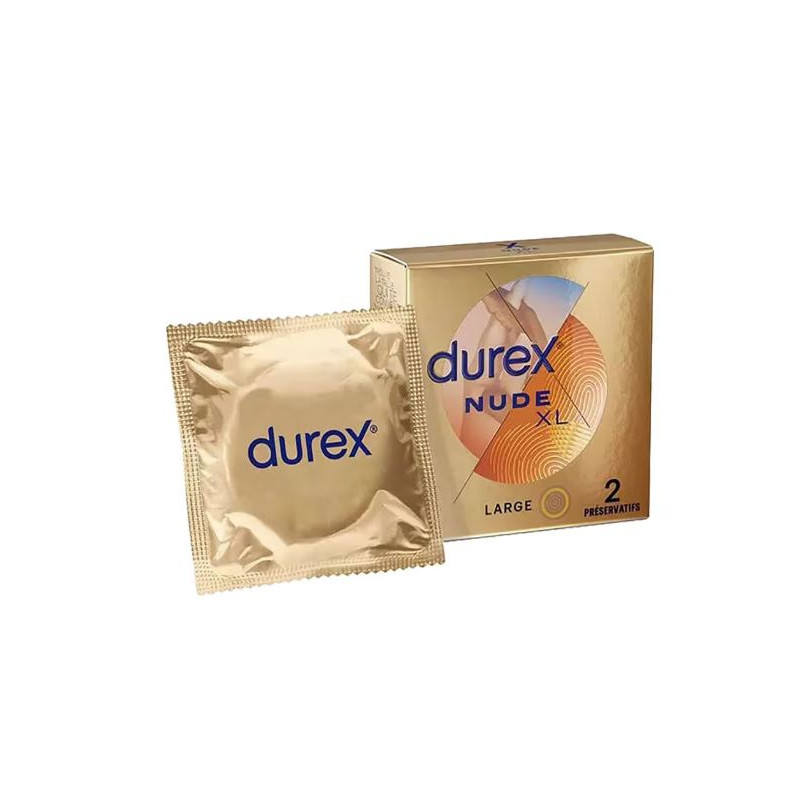 Préservatif Nude - Sensation Peau à Peau - Durex - 2 Préservatifs XL