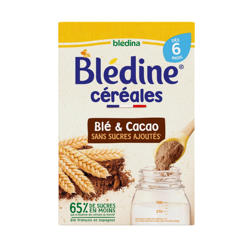 Blédine - Wheat & Cocoa Flavor - From 6 Months - Blédina - 400 g