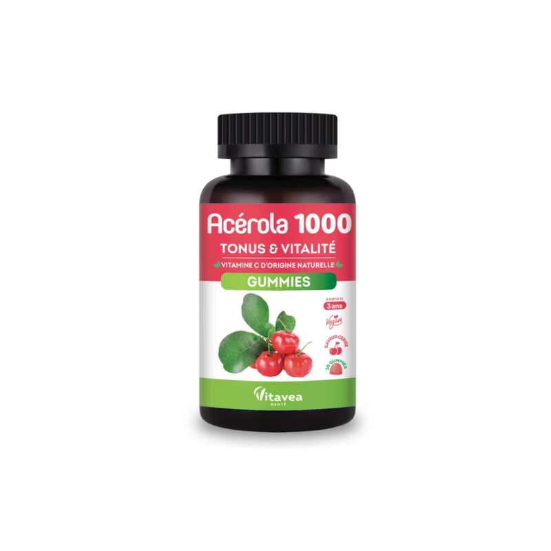 Acérola 1000 - Tonus & Vitalité - Nutrisanté - 30 gummies