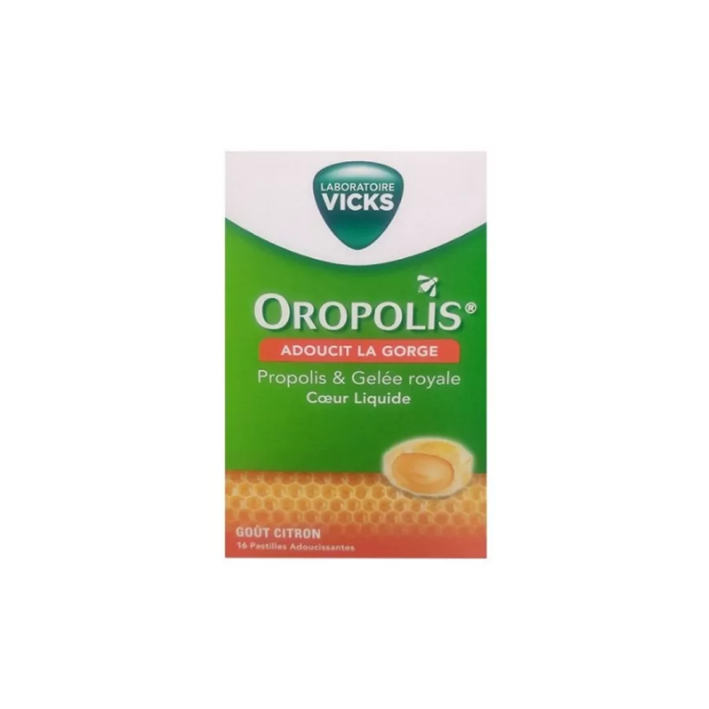 Oropolis Coeur Liquide - Propolis & Gelée Royale - Vicks - 16 Pastilles