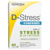 D-Stress - Fatigue et Stress - Complément Alimentaire - 80 Comprimés