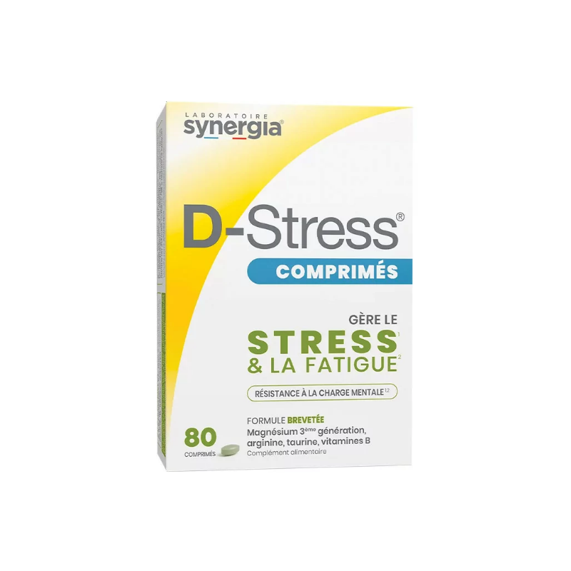 D-Stress - Fatigue et Stress - Complément Alimentaire - 80 Comprimés