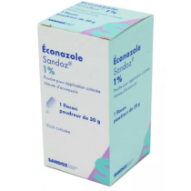 Econazole - Poudre talc - Traitement Mycose - Sandoz - 30g