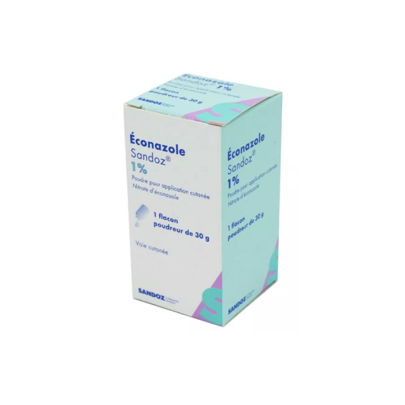 Econazole - Poudre talc - Traitement Mycose - Sandoz - 30g