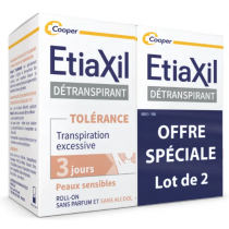 Détranspirant Tolérance - Transpiration Excessive - Etiaxil - 2x15 ml