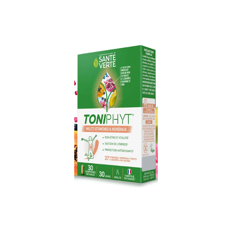 Toniphyt 50+ - Multivitamines & Minéraux - Santé Vert - 30 Comprimés