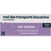 Biocanina - Mal des Transports - Chiens et Chats - 20 comprimes