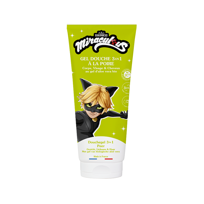 3 in 1 Shower Gel - Pear - Miraculous - 200 ml