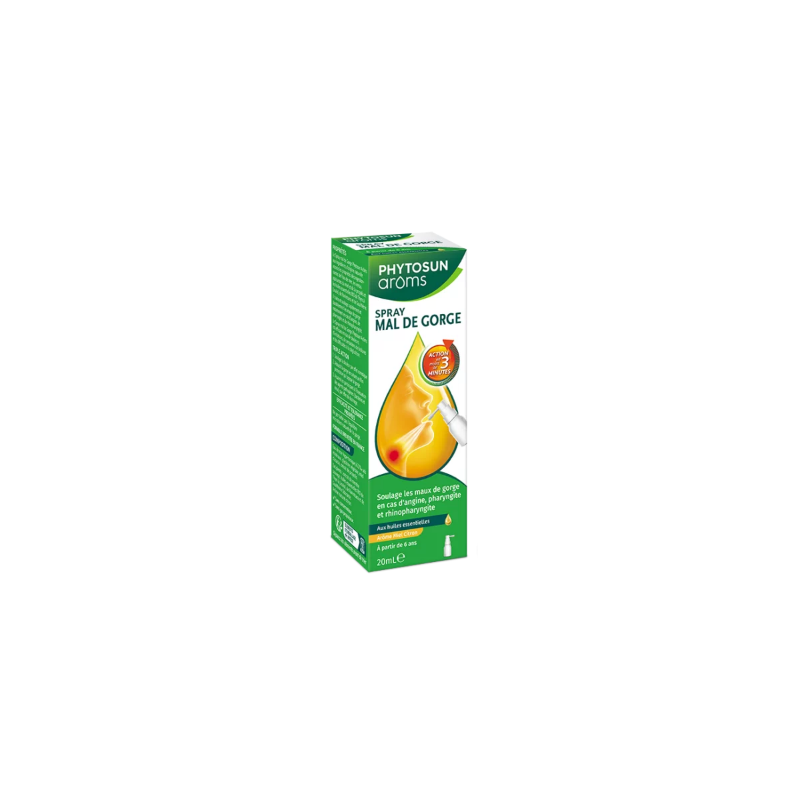 Sore Throat Spray - Honey Lemon - Phytosun Arôms - 20 ml