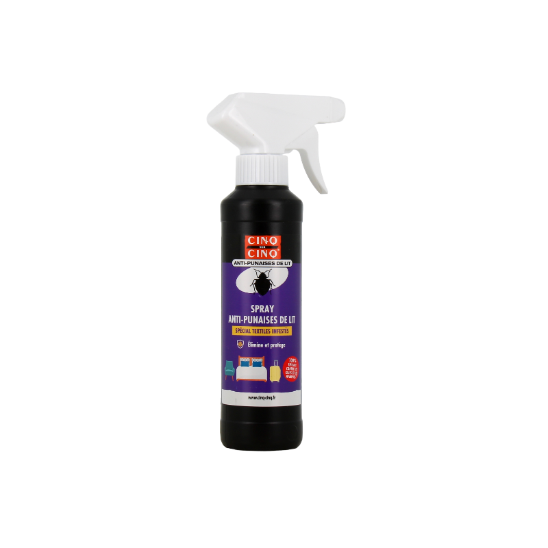 Spray Anti-Punaise de Lit - Spécial Textiles Infestés - Cinq sur Cinq - 250 ml