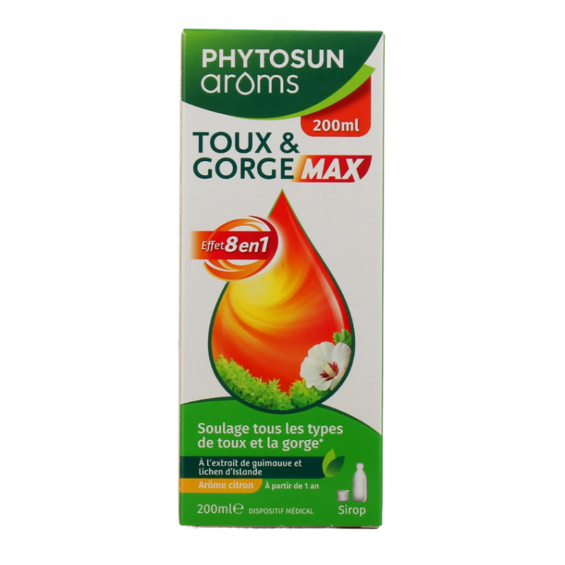 Cough & Throat Max - 8 in 1 effect - Phytosun Arôms - 200 ml