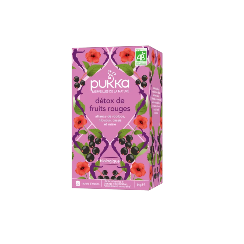 Tisane Détox de Fruits Rouges - Bio - Pukka - 20 sachets