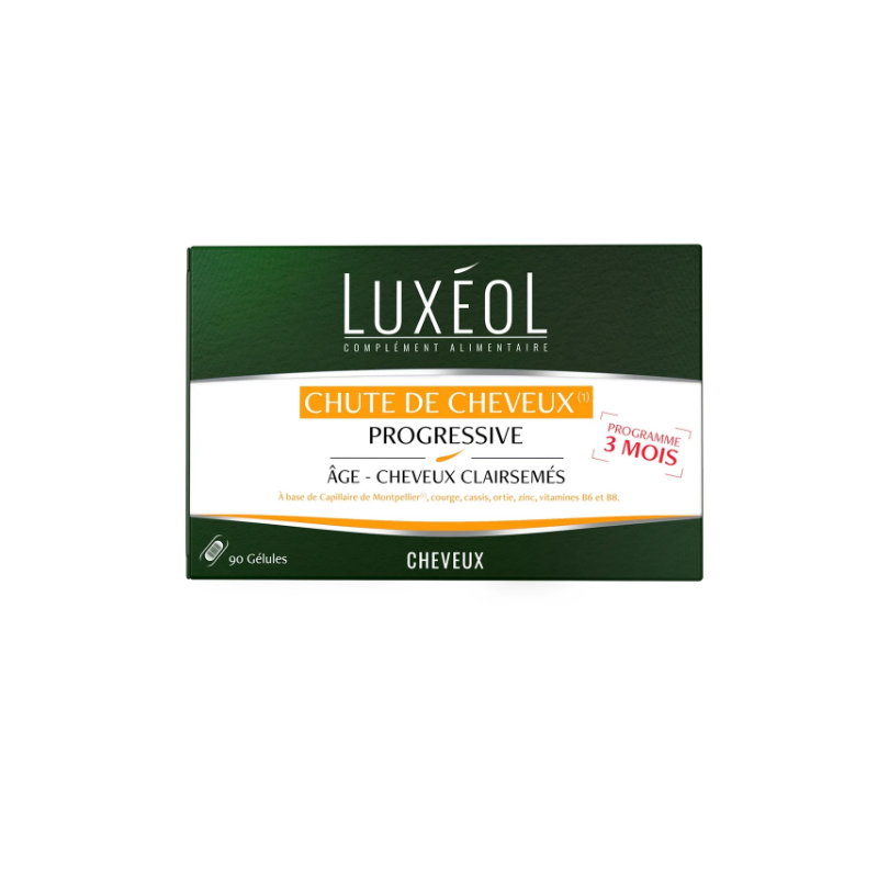 Luxéol chute de Cheveux Progressive - Age, Cheveux Clairsemés - 90 Gélules