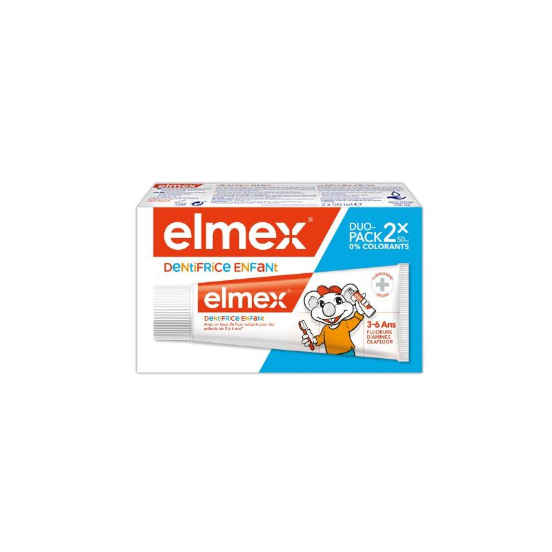 Dentifrice enfant 3-6 ans - Dents de Lait - Elmex - 2 X 50 ml